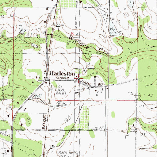 Topographic Map of East Central Volunteer Fire Department Station 5, MS