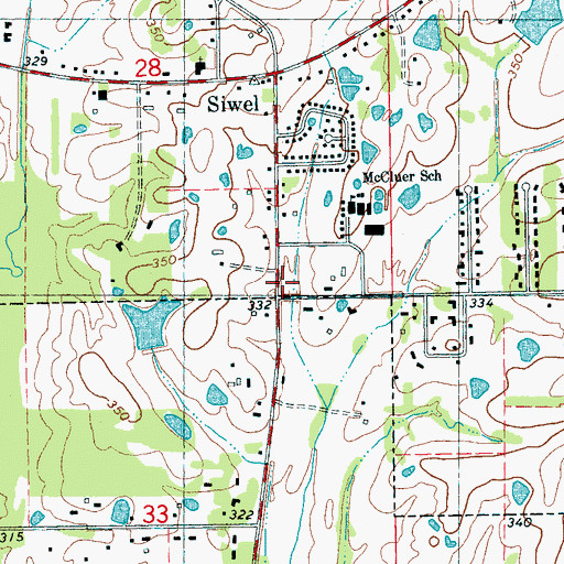 Topographic Map of Jackson Fire Department District 2 Station 25, MS