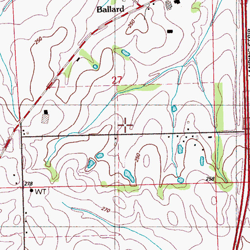 Topographic Map of Canton Fire Department Station 4, MS