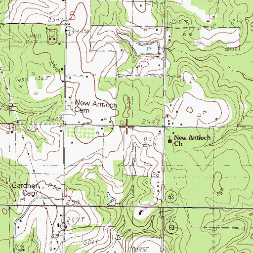 Topographic Map of Twin Creek Volunteer Fire Department, MS