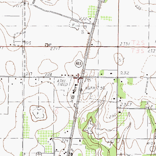Topographic Map of Agricola Volunteer Fire Department, MS
