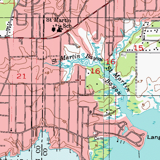 Topographic Map of West Jackson County Volunteer Fire Department Station 2, MS