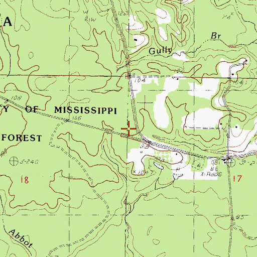 Topographic Map of Ramsey Springs Volunteer Fire Department, MS