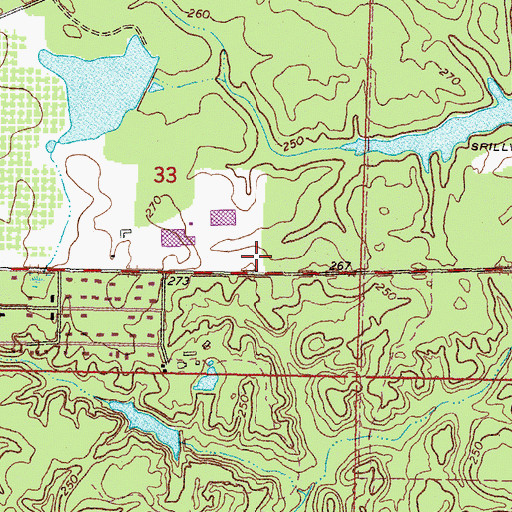 Topographic Map of Petal Fire Department Station 3, MS