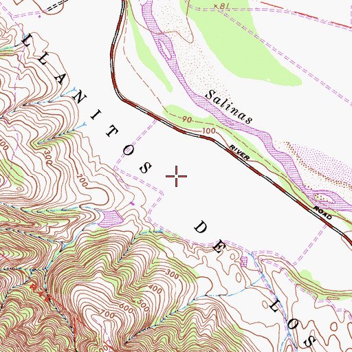 Topographic Map of Guadalupe Y Llanitos de los Correos, CA
