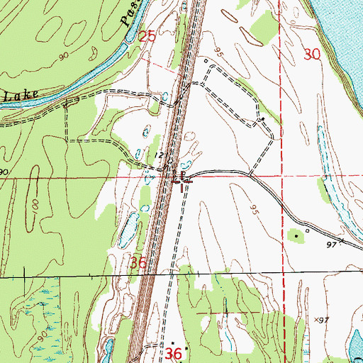 Topographic Map of Eagle Lake Volunteer Fire Department Substation, MS