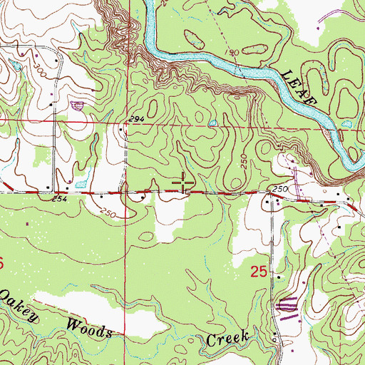 Topographic Map of Boggy Volunteer Fire Department, MS