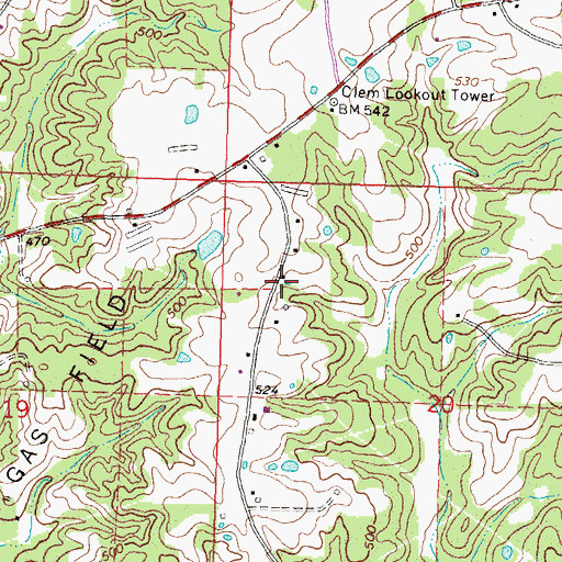 Topographic Map of Prentiss Fire Department Station 3, MS