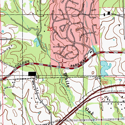 Topographic Map of Ridgeland Fire Department Station 4, MS