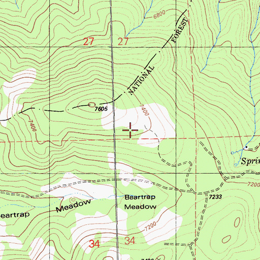 Topographic Map of Haskell Peak Trail, CA