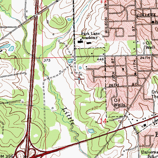 Topographic Map of McComb Fire Department Station 4 Central Office, MS