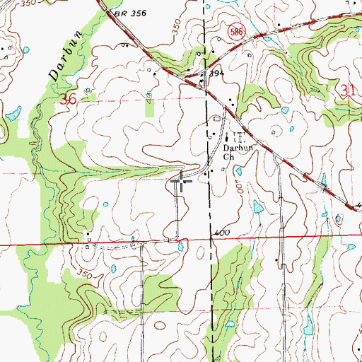 Topographic Map of 4th District Volunteer Fire Department Station 3, MS