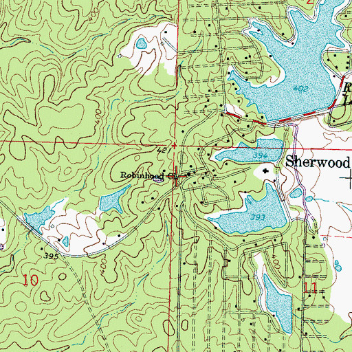 Topographic Map of Robinhood Volunteer Fire Department Station 1 Headquarters, MS