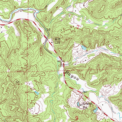 Topographic Map of Northeast Warren County Volunteer Fire Department Station 2, MS