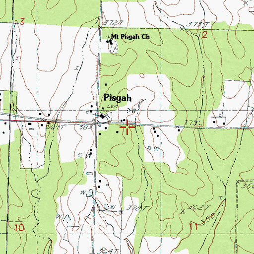 Topographic Map of Lake Harbor Volunteer Fire Department Station 2, MS