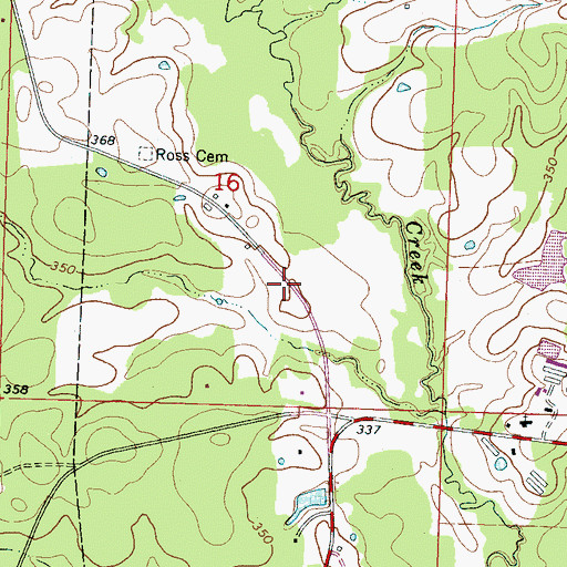 Topographic Map of Cato Volunteer Fire Department, MS