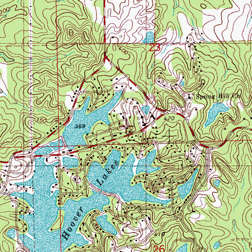 Topographic Map of Cleary Volunteer Fire Department, MS