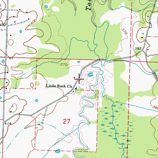 Topographic Map of North Central Scott County Volunteer Fire Department Harperville Station, MS