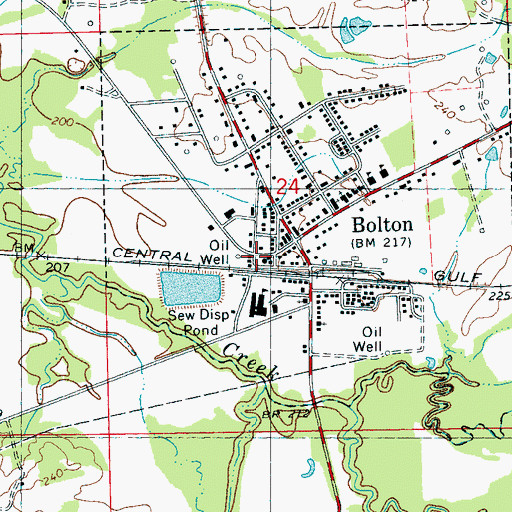 Topographic Map of Bolton Volunteer Fire Department, MS
