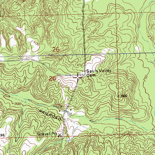 Topographic Map of Tilton Fire Department, MS