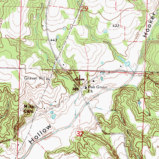 Topographic Map of Highway 84 West Fire Department Station 2, MS