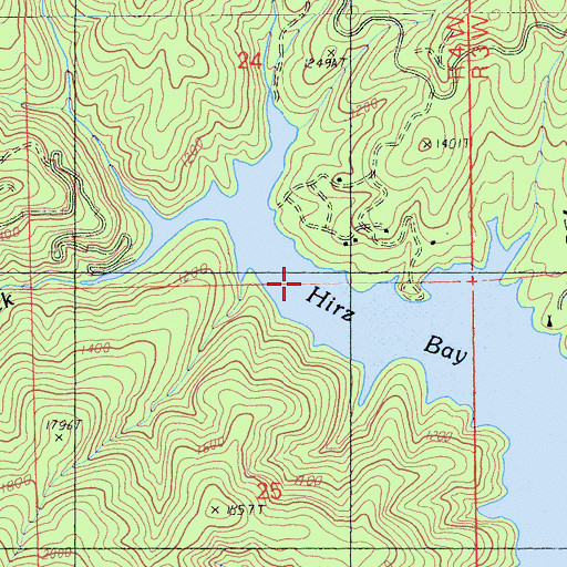 Topographic Map of Hirz Bay, CA