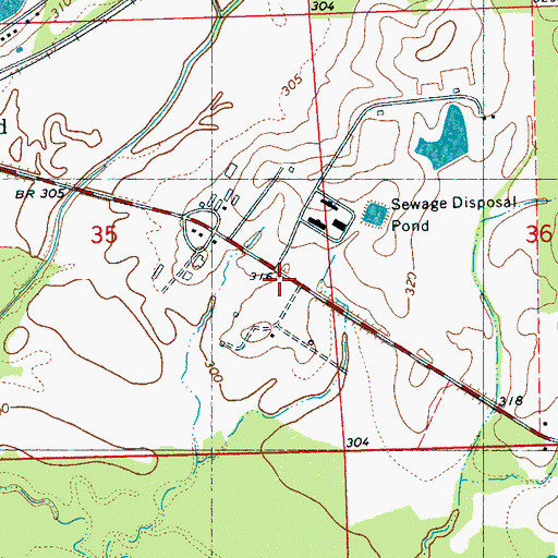Topographic Map of Central Mississippi Correctional Facility Fire Department, MS