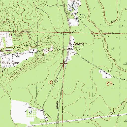 Topographic Map of Salem Volunteer Fire Department, MS