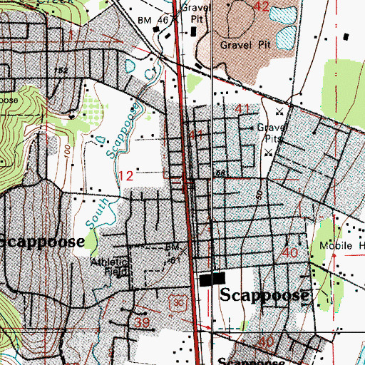 Topographic Map of Columbia County Rider Park and Ride, OR