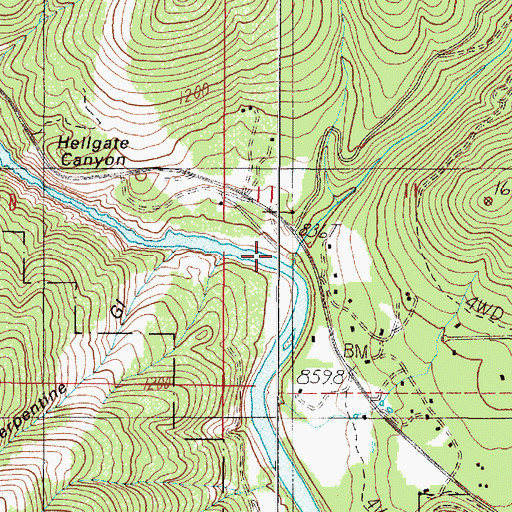 Topographic Map of Hog Creek Boat Ramp, OR