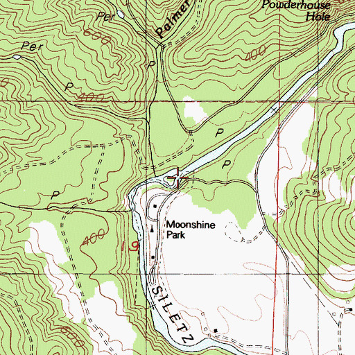 Topographic Map of Moonshine Park Boat Launch, OR