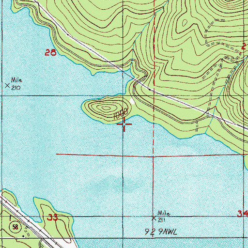 Topographic Map of Signal Point Boat Ramp, OR
