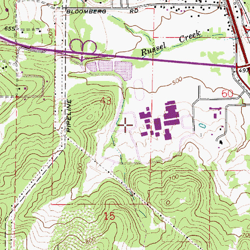 Topographic Map of Lane Transit District Lane Community College Transfer Center, OR