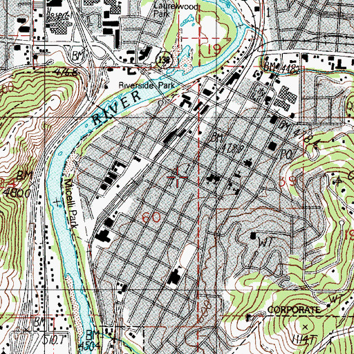 Topographic Map of Greyhound Station, OR