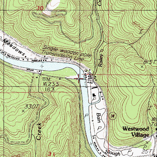 Topographic Map of Happy Landing RV Park and Marina, OR