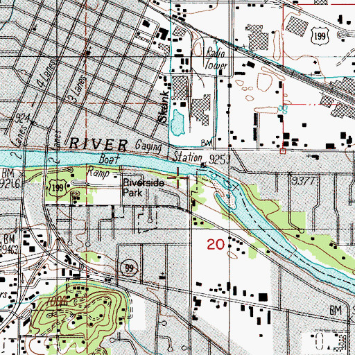Topographic Map of Baker Park Boat Ramp, OR