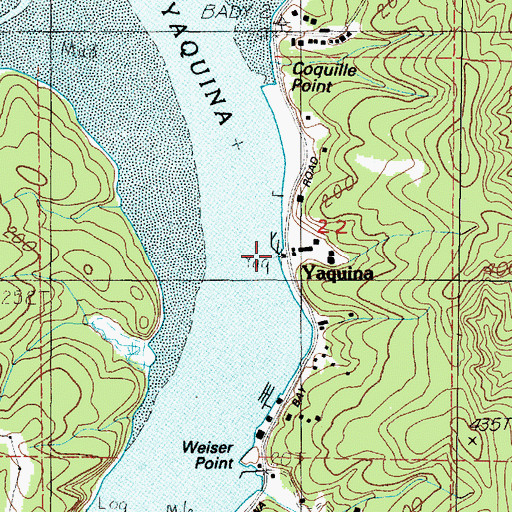 Topographic Map of Sawyers Landing Boat Launch, OR