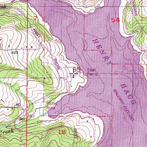 Topographic Map of Henry Hagg Lake County Park Ramp C, OR