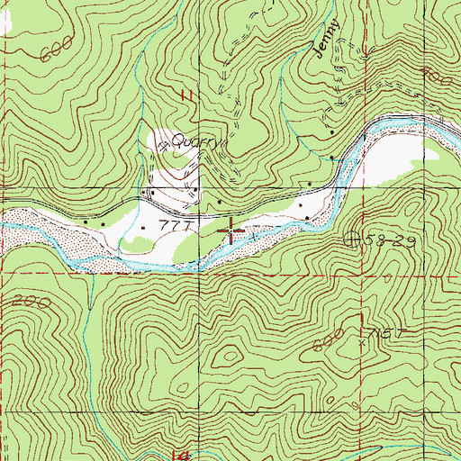 Topographic Map of Mid - Drift Boat Launch, OR