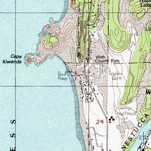 Topographic Map of Cape Kiwanda County Boat Launch, OR
