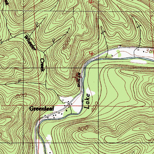 Topographic Map of Greenleaf Creek Pole Slide, OR