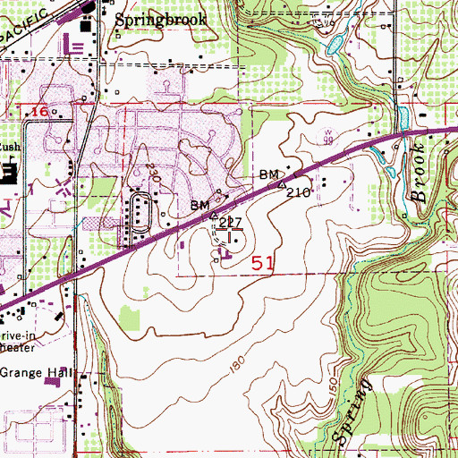 Topographic Map of Providence Newberg Hospital Heliport, OR