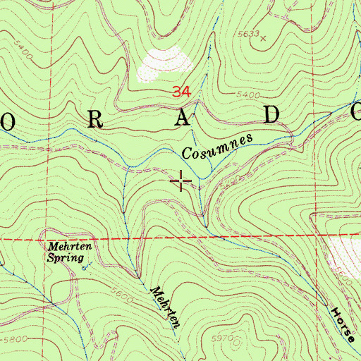 Topographic Map of Horse Canyon, CA