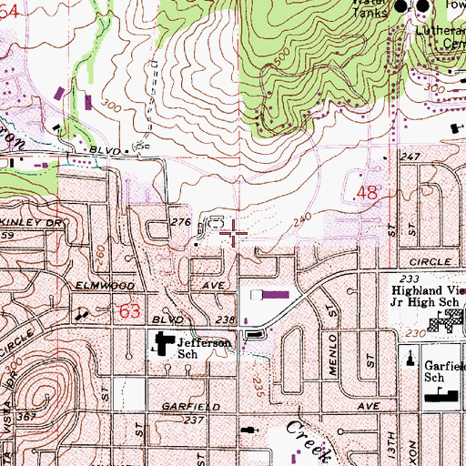 Topographic Map of Corvallis Transit System Timberhill Shopping Center Station, OR