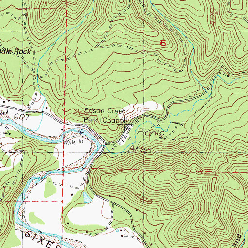 Topographic Map of Edson Creek Boat Ramp, OR