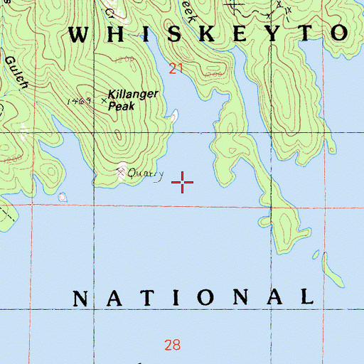 Topographic Map of Horse Creek, CA