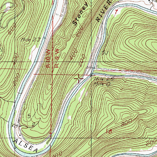 Topographic Map of Five Rivers Launch, OR