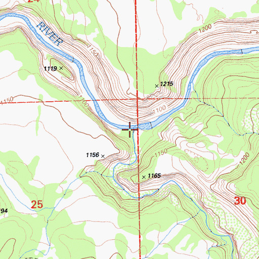Topographic Map of Horse Creek, CA