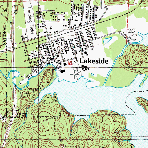 Topographic Map of Tenmile Lake Park, OR