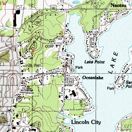Topographic Map of Holmes Road Park, OR